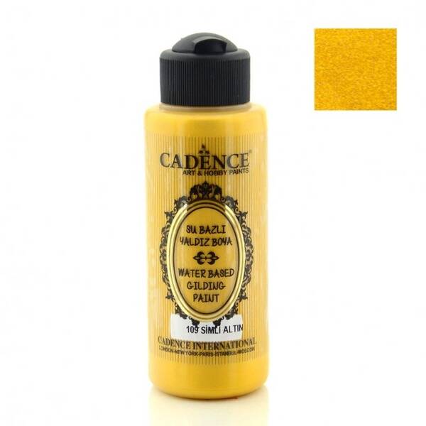 Cadence Su Bazlı Yaldız Boya 120ml Simli Altın - 1