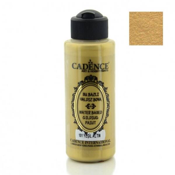 Cadence Su Bazlı Yaldız Boya 120ml Yeşil Altın - 1