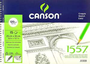 Canson 1557 Çizim Defteri 120Gr 25X35 15 Sayfa - Canson