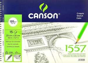 Canson - Canson 1557 Çizim Defteri 120Gr 25X35 15 Sayfa