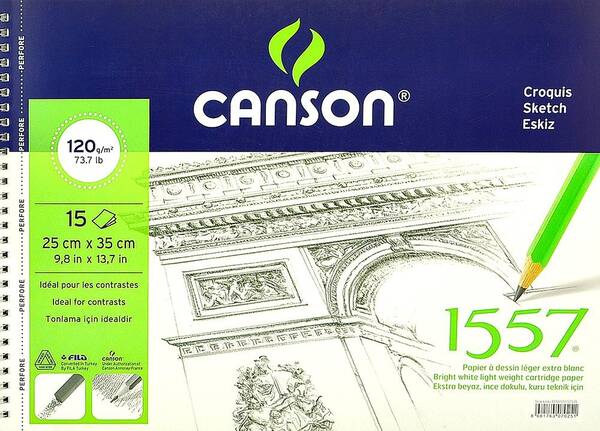 Canson 1557 Çizim Defteri 120Gr 25X35 15 Sayfa