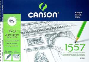 Canson - Canson 1557 Çizim Defteri 120Gr 35X50 15 Sayfa