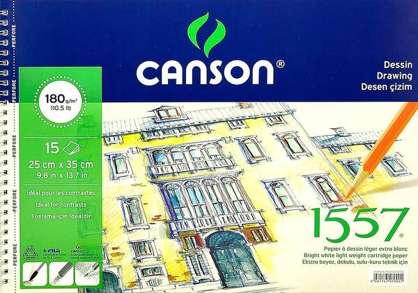 Canson 1557 Çizim Defteri 180Gr 25X35 15 Sayfa