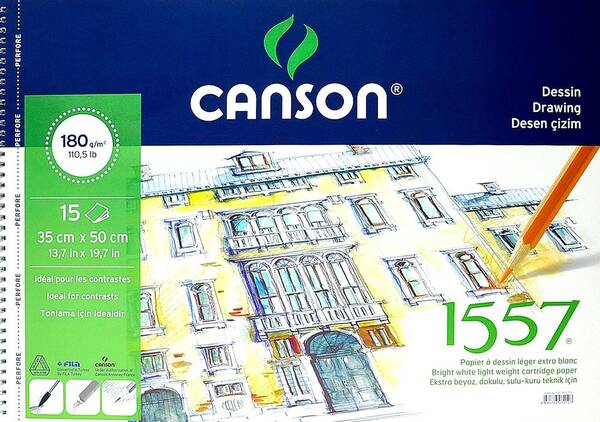 Canson 1557 Çizim Defteri 180Gr 35X50 15 Sayfa - 1