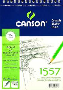 Canson 1557 Eskiz Defteri 120gr A5 40 Yaprak - Canson