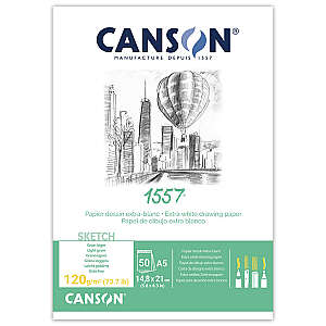 Canson 1557 Eskiz ve Çizim Defteri 120gr A5 50 Yaprak - Canson