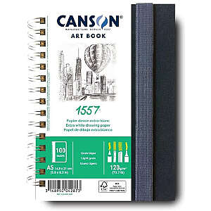 Canson 1557 Eskiz ve Çizim Defteri 120gr A5 50 Yaprak Sert Kapak - Canson
