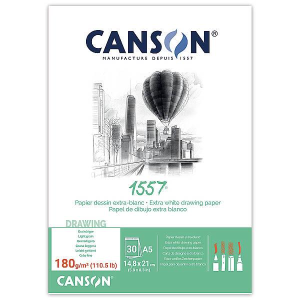 Canson 1557 Eskiz ve Çizim Defteri 180gr A5 30 Yaprak - 1
