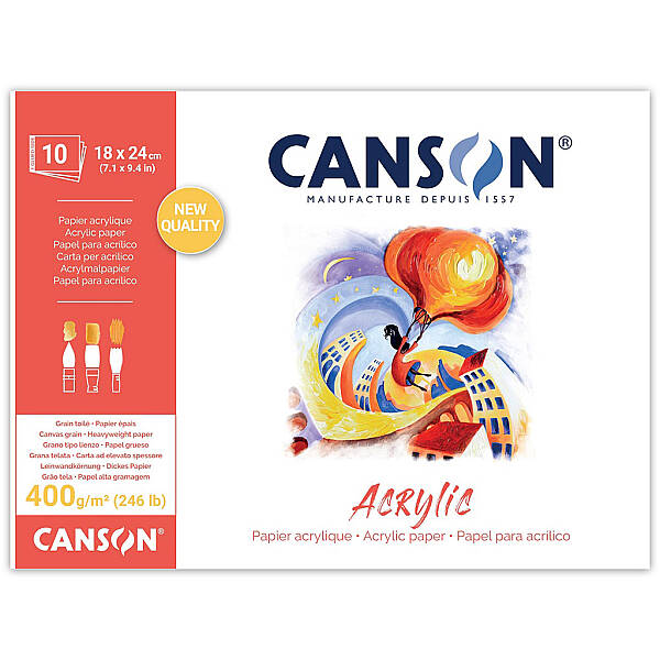 Canson Akrilik Boya Defteri 400gr 18X24cm 10 Yaprak - 1