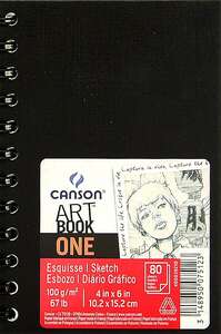 Canson Art Book One Sert Kapak Resim Defteri 100gr 80 Yaprak 10,2X15,2cm - Canson