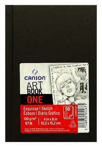 Canson Art Book One Sert Kapak Resim Defteri 100gr 98 Yaprak 10,2X15,2cm - Canson