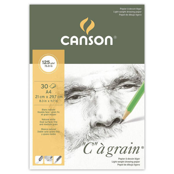 Canson Ca Grain Çizim Defteri 125gr A4 30 Yaprak - 1