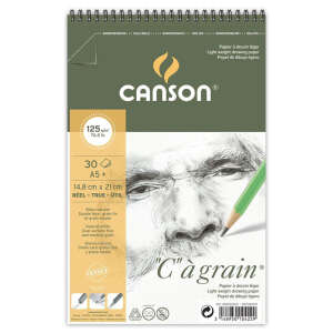 Canson Ca Grain Çizim Defteri 125gr A5 30 Yaprak Spiralli - Canson