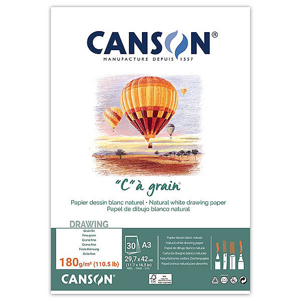 Canson Ca Grain Çizim Defteri 180gr A3 30 Yaprak - 1
