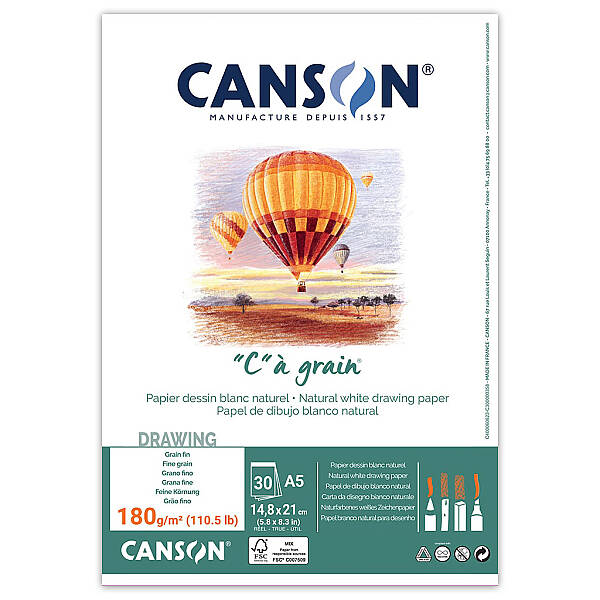 Canson Ca Grain Çizim Defteri 180gr A5 30 Yaprak - 1
