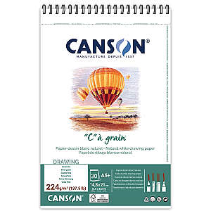 Canson Ca Grain Çizim Defteri 224gr A5 30 Yaprak Spiralli - Canson