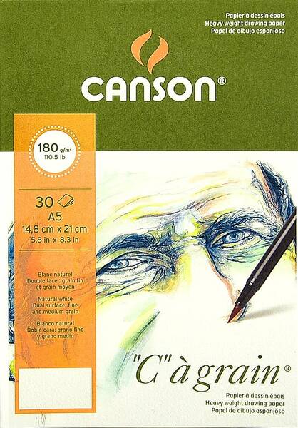 Canson Cagrain Çok Amaçlı Resim Defteri 180gr 30 Yaprak A5 14,8X21cm - 1
