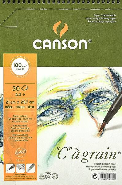 Canson Cagrain Çok Amaçlı Resim Defteri 180gr 30 Yaprak A4 21X29,7cm - 1