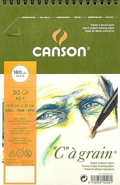 Canson Cagrain Çok Amaçlı Resim Defteri 180gr 30 Yaprak A5 14,8X21cm - 1