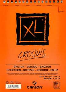 Canson Croquis XL Resim Defteri 90gr A5 14,8X21cm 50 Yaprak - Canson