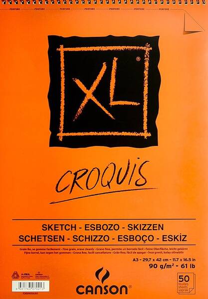 Canson Croquis XL Resim Defteri 90gr A3 29,7X42cm 50 Yaprak - 1