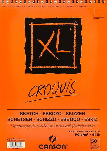 Canson Croquis XL Resim Defteri 90gr A4 21X29,7cm 50 Yaprak - 1