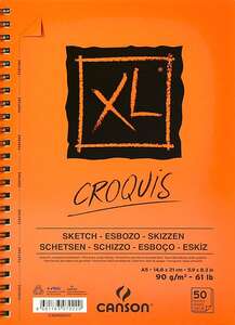 Canson Croquis XL Resim Defteri 90gr A5 14,8X21cm 50 Yaprak - Canson