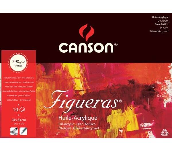 Canson Figureas Yağlı Ve Akrilik Boya Defteri 290 Gr 24X33 10 Yaprak - 1