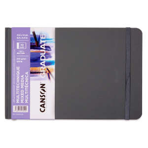 Canson Graduate Mixed Media Book Çok Amaçlı Defter 200gr 14X21,6cm Beyaz 36 Yaprak Yatay - Canson