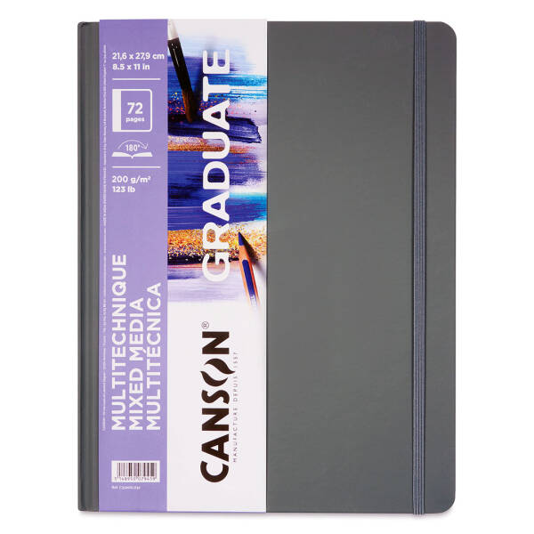 Canson Graduate Mixed Media Book Çok Amaçlı Defter 200gr 21,6X27,9cm Beyaz 36 Yaprak - 1
