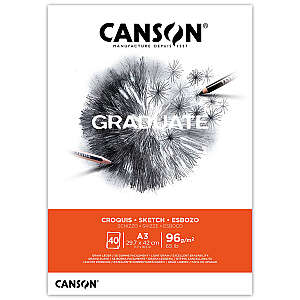Canson Graduate Sketch Eskiz Defteri 96gr A3 40 Yaprak - Canson