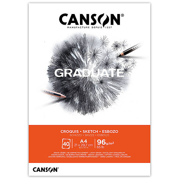 Canson Graduate Sketch Eskiz Defteri 96gr A4 40 Yaprak - 1