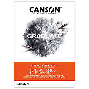 Canson Graduate Sketch Eskiz Defteri 96gr A5 40 Yaprak - Canson