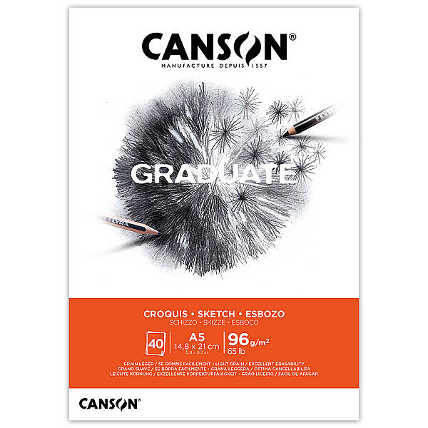 Canson Graduate Sketch Eskiz Defteri 96gr A5 40 Yaprak - 1