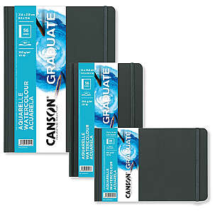 Canson Graduate Watercolor Sulu Boya Defterleri Sert Kapak - Canson