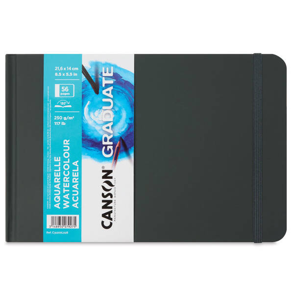 Canson Graduate Watercolour Book Sulu Boya Defteri 250gr 14X21,6cm 28 Yaprak Yatay - 1