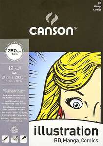 Canson - Canson İllüstrasyon Blok Bd Manga Comıcs 250Gr A4 12Yp