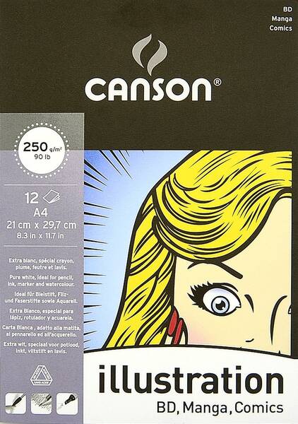 Canson İllüstrasyon Blok Bd Manga Comıcs 250Gr A4 12Yp
