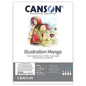 Canson Illustration Manga Marker Defteri 250gr A4 12 Yaprak - Canson