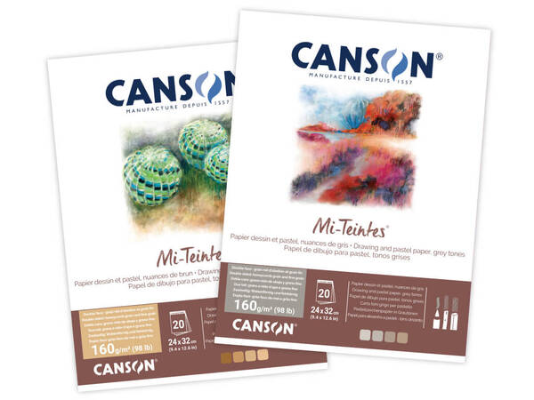 Canson Mi-Teintes Pastel Boya Defteri 160gr 24X32cm 20 Yaprak Kahve Tonları - 2