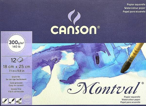 Canson Montval Sulu Boya Defteri 300 Gr 18X25 12 Yaprak - 1