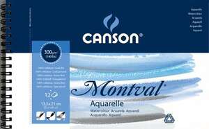 Canson Montval Sulu Boya Defteri 300Gr 13,5X21 12 Yaprak - Canson
