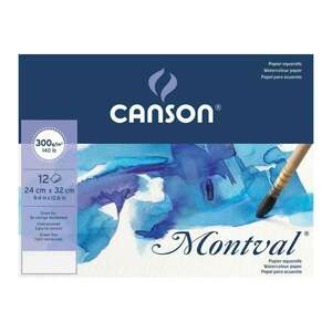 Canson - Canson Montval Sulu Boya Defteri 300Gr 24X32 12 Yaprak