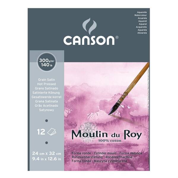 Canson Moulin Du Roy Suluboya Defteri 300Gr 24X32 12 Yaprak Dokusuz - 1