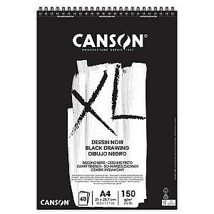 Canson XL Black Eskiz Defteri 150gr A4 40 Yaprak - Canson