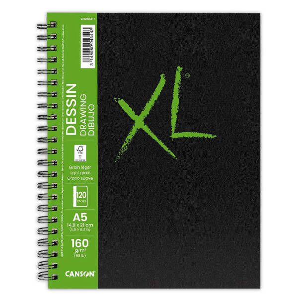 Canson XL Book Drawing Çizim Defteri 160gr A5 60 Yaprak - 1