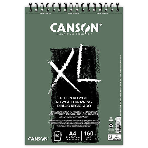 Canson XL Drawing Recycled Çizim Defteri 160gr A4 50 Yaprak - 1