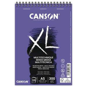 Canson XL Mixed Media Textured Çok Amaçlı Defter 300gr A5 15 Yaprak - Canson