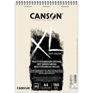 Canson XL Sand Grain Pastel Boya Defteri 160gr A4 40 Yaprak Naturel - Canson