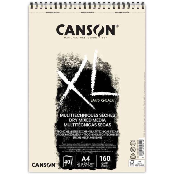 Canson XL Sand Grain Pastel Boya Defteri 160gr A4 40 Yaprak Naturel - 1